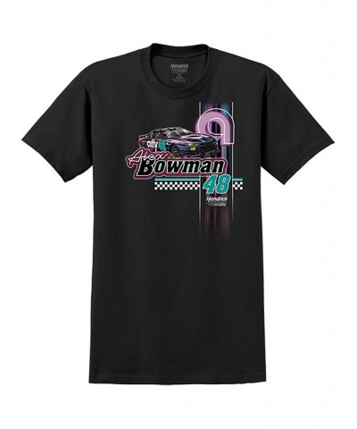 Men's Black Alex Bowman ally Night Car T-shirt $18.40 T-Shirts