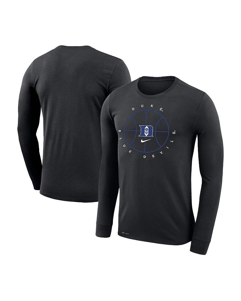 Men's Black Duke Blue Devils Basketball Icon Legend Performance Long Sleeve T-shirt $24.93 T-Shirts