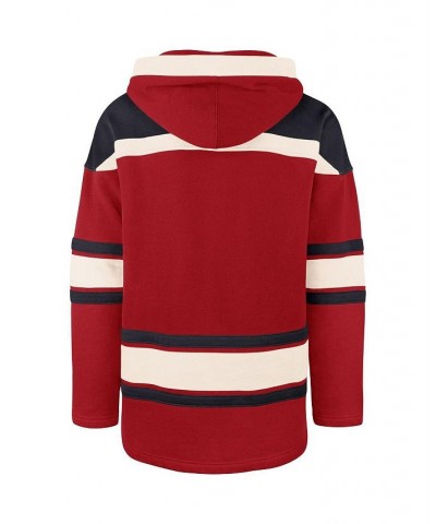 Men's Red Washington Capitals Superior Lacer Logo Pullover Hoodie $49.60 Sweatshirt