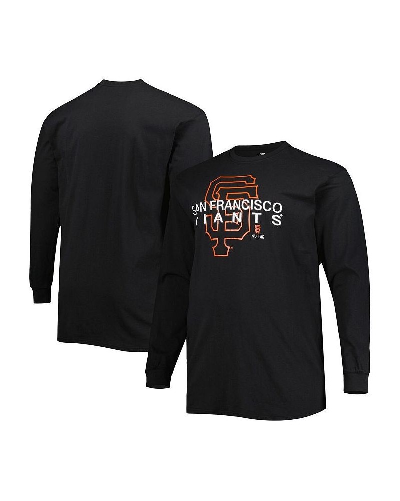Men's Black San Francisco Giants Big and Tall Long Sleeve T-shirt $29.63 T-Shirts