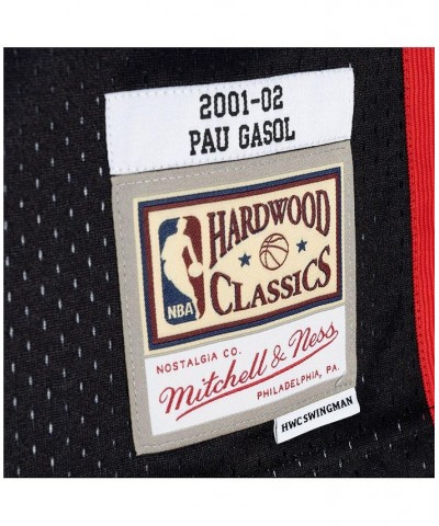 Men's Pau Gasol Black, Turquoise Memphis Grizzlies Hardwood Classics 2001-02 Split Swingman Jersey $43.50 Jersey