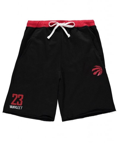 Men's Fred VanVleet Black and Red Toronto Raptors Big and Tall French Terry Name and Number Shorts $20.79 Shorts