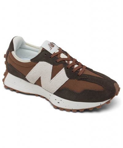 Women's 327 Casual Sneakers Brown $34.10 Shoes