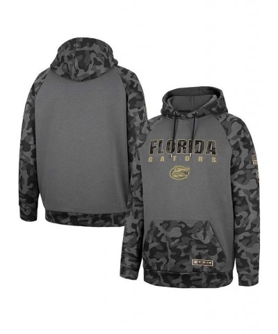 Men's Charcoal Florida Gators OHT Military-Inspired Appreciation Camo Stack Raglan Pullover Hoodie $27.95 Sweatshirt
