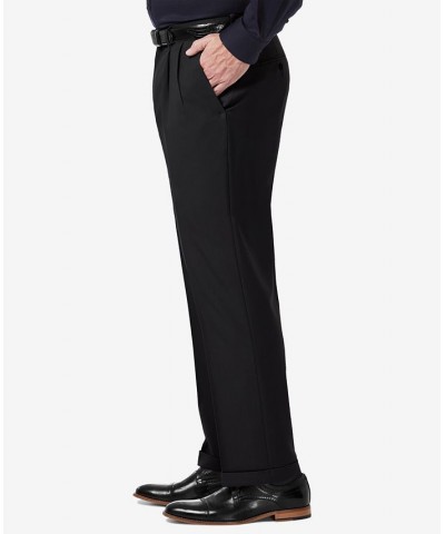 Men's Premium Comfort Stretch Classic-Fit Solid Pleated Dress Pants PD01 $32.99 Pants