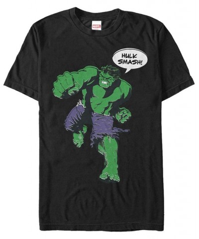 Marvel Men's Comic Collection The Hulk Smash Short Sleeve T-Shirt Black $16.10 T-Shirts