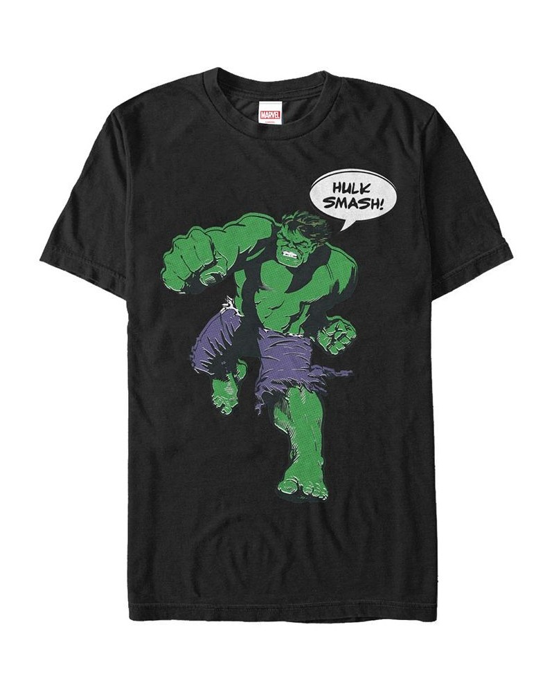 Marvel Men's Comic Collection The Hulk Smash Short Sleeve T-Shirt Black $16.10 T-Shirts