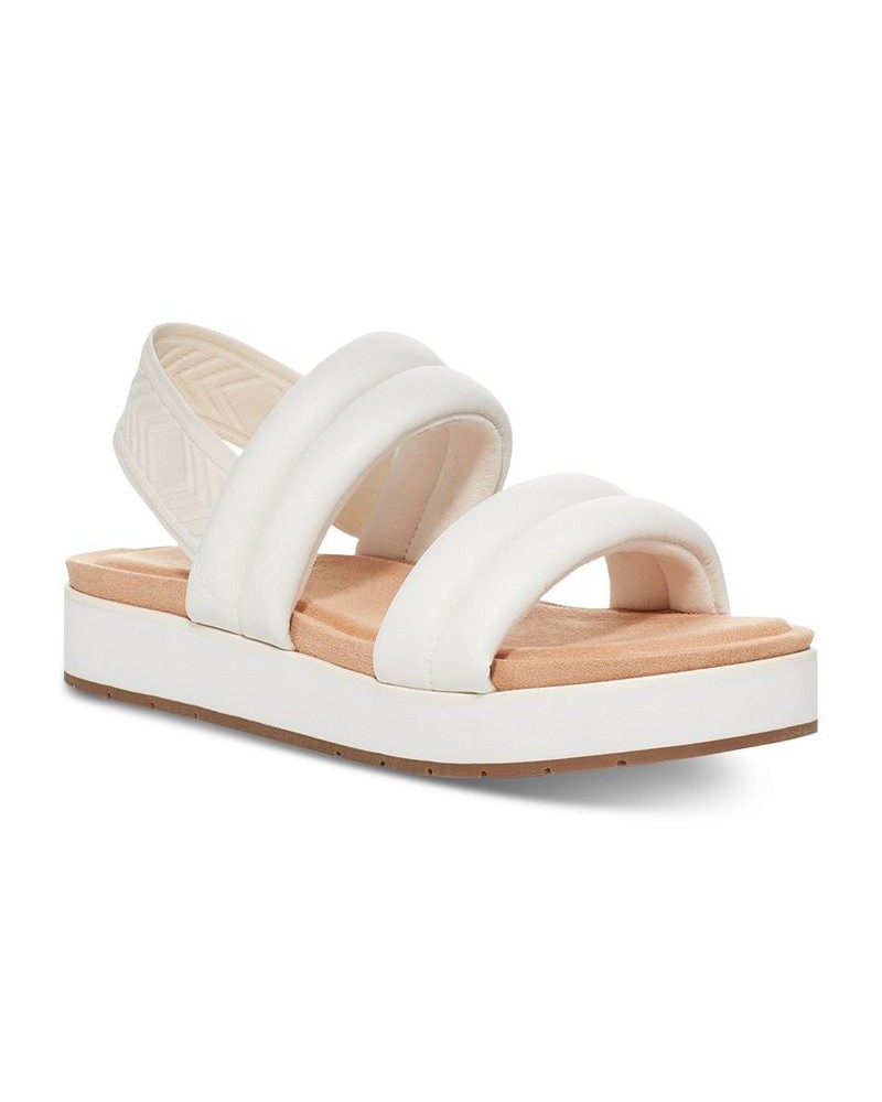 Women's Anida Puffer Slingback Platform Sandals White $44.19 Shoes