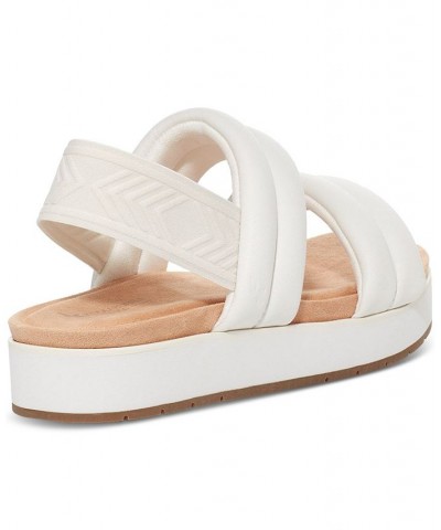 Women's Anida Puffer Slingback Platform Sandals White $44.19 Shoes