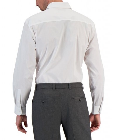 Men's Regular Fit 2-Way Stretch Stain Resistant Dress Shirt White $19.50 Dress Shirts