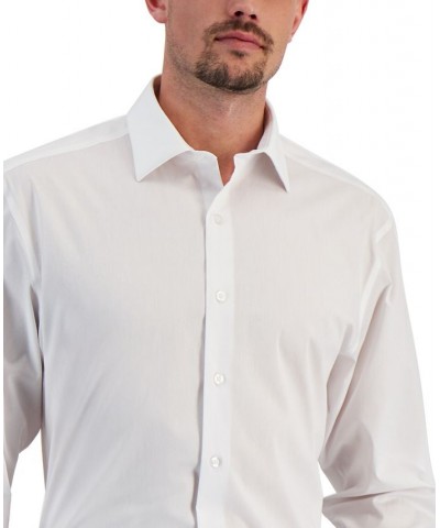 Men's Regular Fit 2-Way Stretch Stain Resistant Dress Shirt White $19.50 Dress Shirts