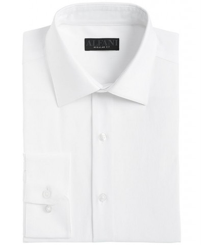 Men's Regular Fit 2-Way Stretch Stain Resistant Dress Shirt White $19.50 Dress Shirts