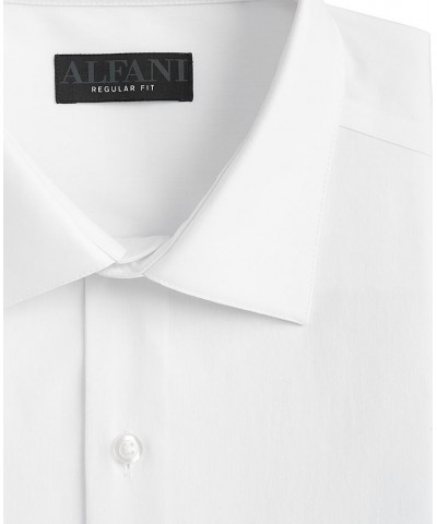 Men's Regular Fit 2-Way Stretch Stain Resistant Dress Shirt White $19.50 Dress Shirts