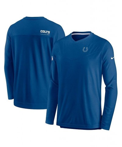 Men's Royal Indianapolis Colts 2022 Sideline Coach Chevron Lock Up Performance Long Sleeve V-Neck T-shirt $32.20 T-Shirts