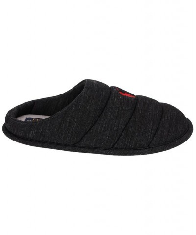 Men's Emery Quilted Tech Fleece Clog Slipper Black $35.70 Shoes