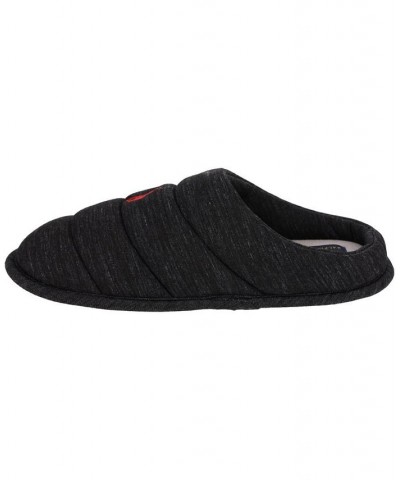 Men's Emery Quilted Tech Fleece Clog Slipper Black $35.70 Shoes