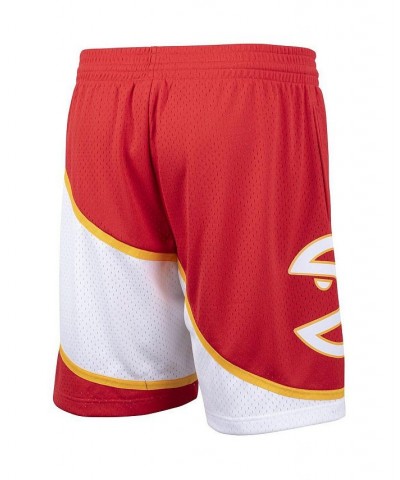 Men's Red Atlanta Hawks Hardwood Classics Swingman Shorts $37.79 Shorts