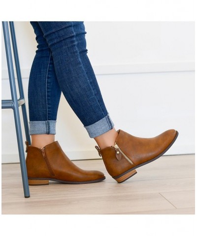 Women's Ellis Bootie Brown $53.90 Shoes