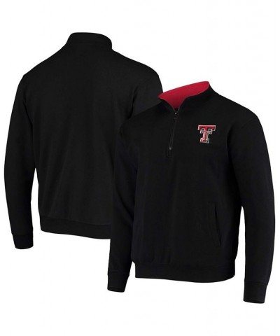Men's Black Texas Tech Red Raiders Tortugas Logo Quarter-Zip Jacket $28.80 Sweatshirt