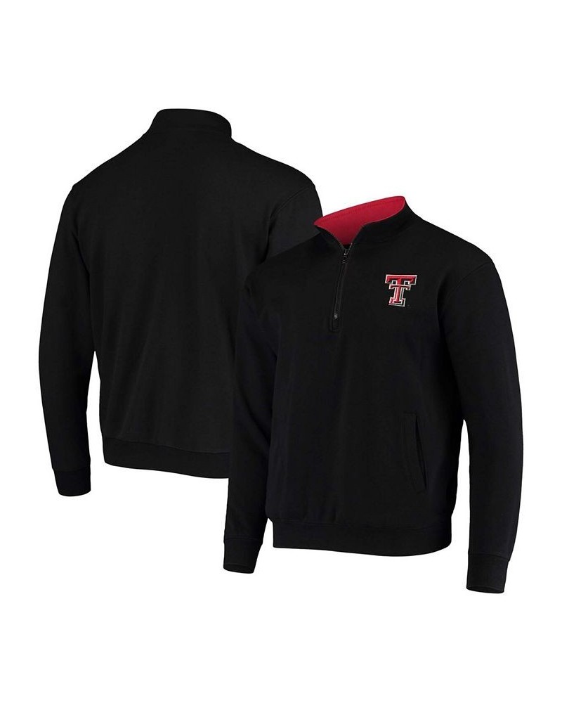 Men's Black Texas Tech Red Raiders Tortugas Logo Quarter-Zip Jacket $28.80 Sweatshirt