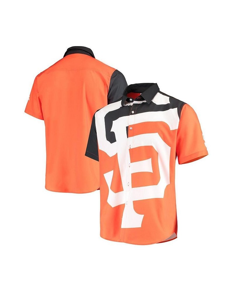 Men's Orange San Francisco Giants Big Logo Button-Up Shirt $37.72 Shirts