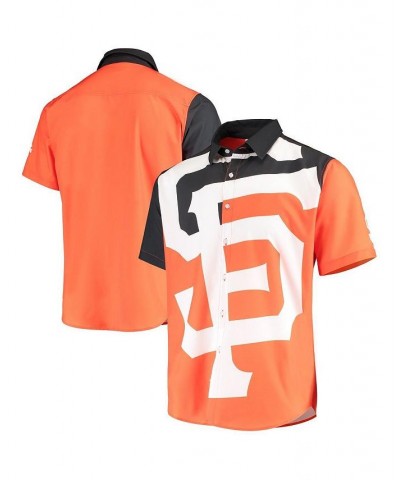 Men's Orange San Francisco Giants Big Logo Button-Up Shirt $37.72 Shirts