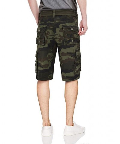 Men's Belted Snap Detail Cargo Shorts PD06 $34.22 Shorts