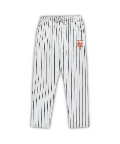 Men's White, Royal New York Mets Big and Tall Pinstripe Sleep Set $35.00 Pajama