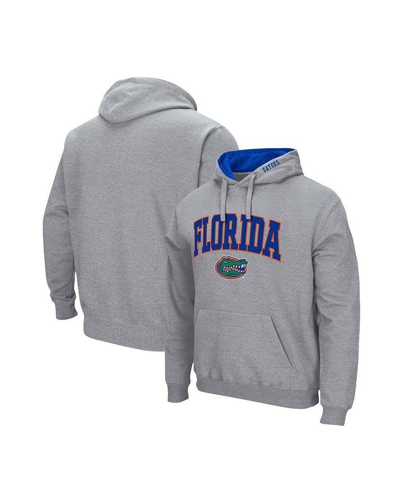 Men's Heathered Gray Florida Gators Arch and Logo 3.0 Pullover Hoodie $30.59 Sweatshirt