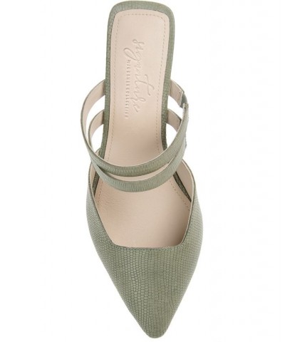 Women's Kaitlynn Slip On Heels Green $49.20 Shoes