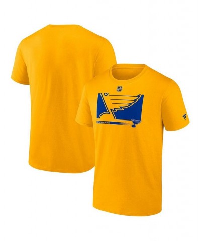 Men's Branded Gold St. Louis Blues Authentic Pro Core Collection Secondary T-shirt $23.59 T-Shirts
