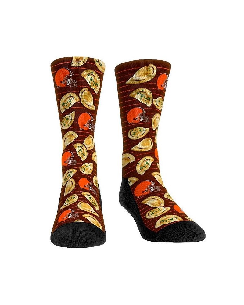 Men's Rock Em Socks Cleveland Browns Localized Food Crew Socks $15.59 Socks