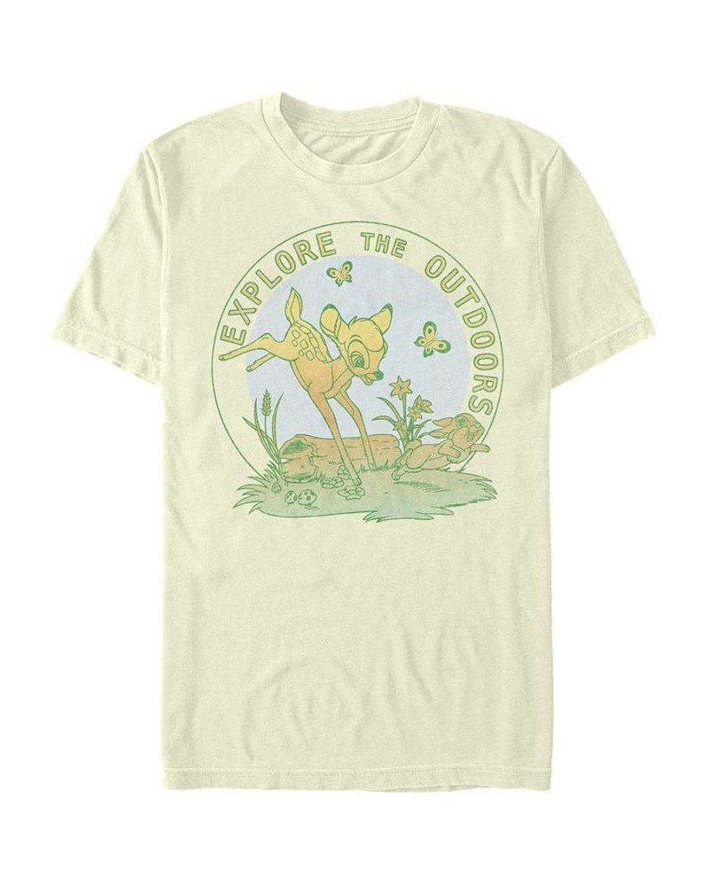 Men's Explore With Bambi Short Sleeve T-Shirt Tan/Beige $18.54 T-Shirts