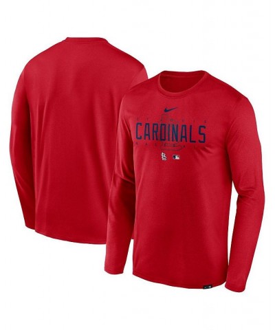 Men's Red St. Louis Cardinals Authentic Collection Team Logo Legend Performance Long Sleeve T-shirt $23.10 T-Shirts