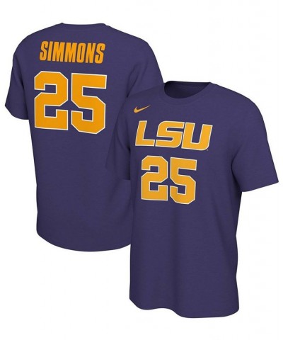 Men's Ben Simmons Purple LSU Tigers Retro Alumni Basketball Jersey T-shirt $20.87 T-Shirts