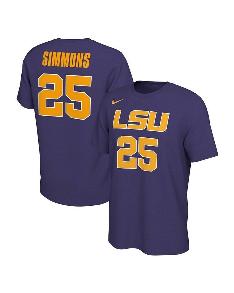 Men's Ben Simmons Purple LSU Tigers Retro Alumni Basketball Jersey T-shirt $20.87 T-Shirts