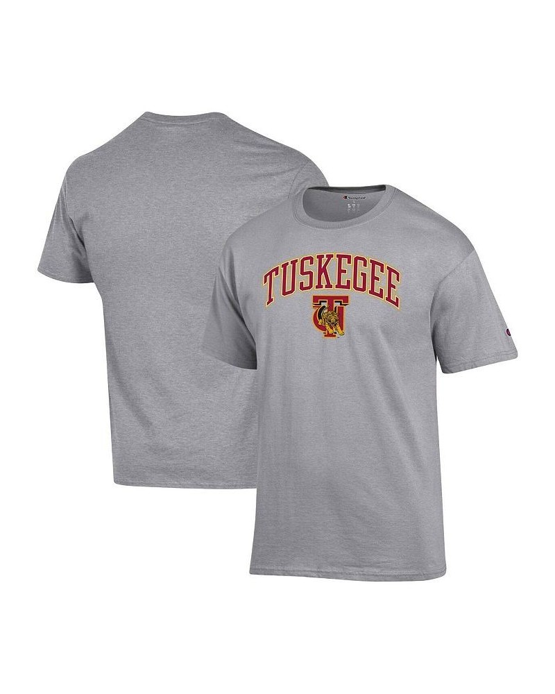 Men's Gray Tuskegee Golden Tigers Arch Over Logo T-shirt $12.30 T-Shirts