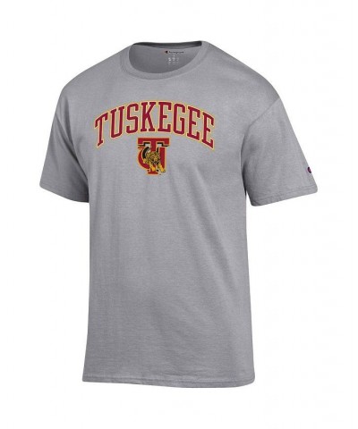 Men's Gray Tuskegee Golden Tigers Arch Over Logo T-shirt $12.30 T-Shirts