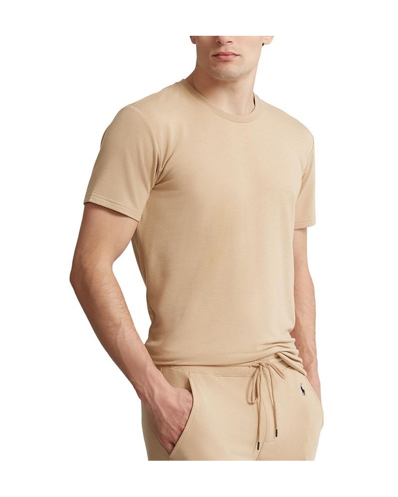 Men's Mini Terry Short Sleeve Sleep Shirt Tan/Beige $31.80 Pajama