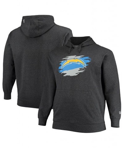 Men's Charcoal Los Angeles Chargers Big and Tall Primary Logo Pullover Hoodie $36.50 Sweatshirt
