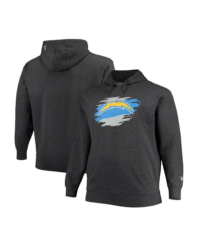 Men's Charcoal Los Angeles Chargers Big and Tall Primary Logo Pullover Hoodie $36.50 Sweatshirt