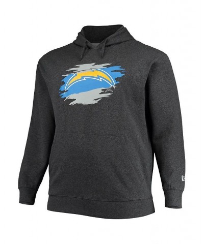 Men's Charcoal Los Angeles Chargers Big and Tall Primary Logo Pullover Hoodie $36.50 Sweatshirt