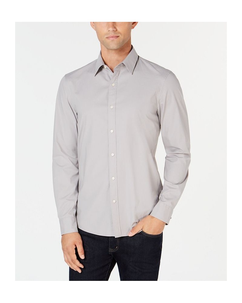 Men's Stretch Shirt Gray $45.36 Shirts