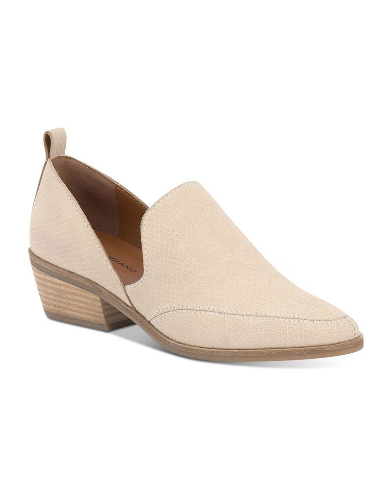 Women's Mahzan Chop-out Pointed Toe Loafers White $52.32 Shoes