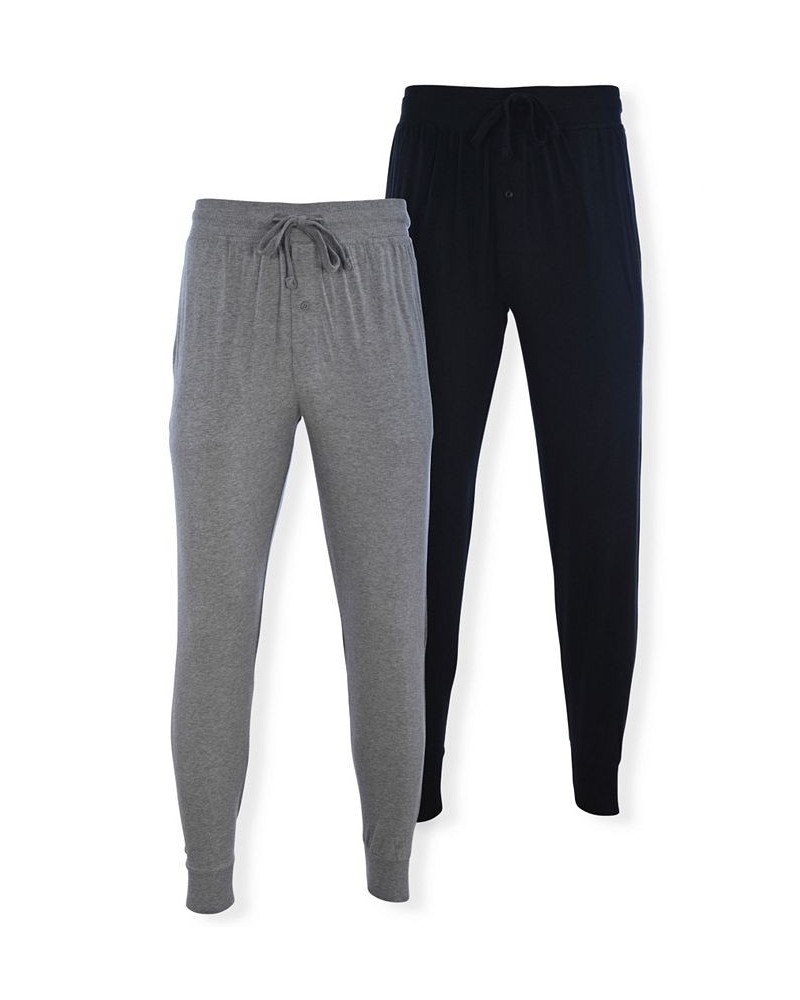 Men's Big and Tall Knit Joggers, Pack of 2 Gray $15.17 Pajama