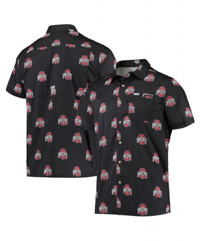 Men's Black Ohio State Buckeyes Super Slack Tide Omni-Shade Button-Up Shirt $25.52 Shirts