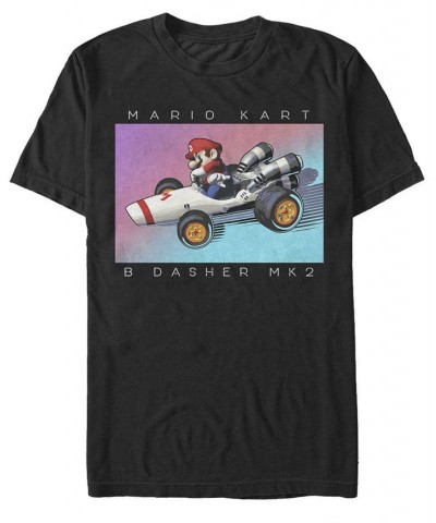 Nintendo Men's Mario Kart B Dasher Mk2 Racer Short Sleeve T-Shirt Black $19.94 T-Shirts