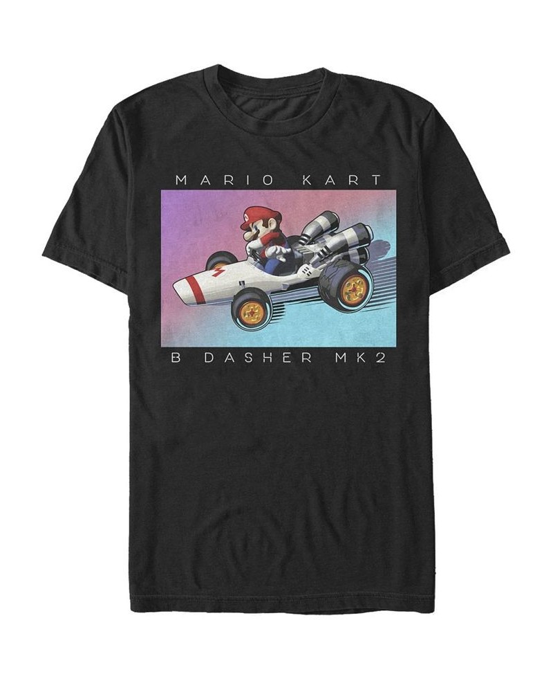 Nintendo Men's Mario Kart B Dasher Mk2 Racer Short Sleeve T-Shirt Black $19.94 T-Shirts