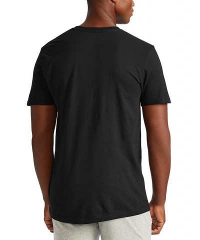 Men's Big and Tall V-Neck Undershirt 3-Pack Black $25.63 Undershirt