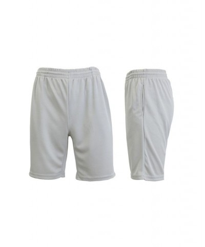 Men's Moisture Wicking Performance Basic Mesh Shorts Silver-tone $12.00 Shorts